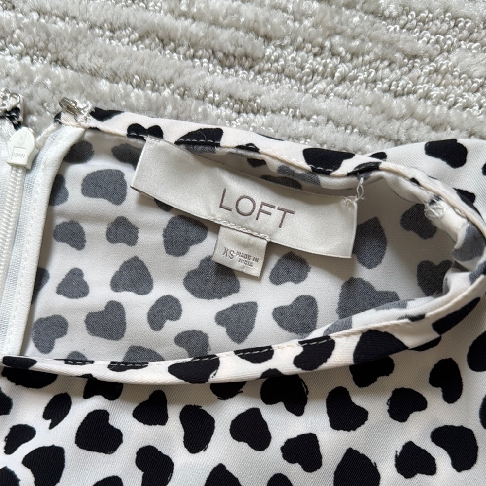Stylish Black and White heart Dot Dress - Picture 4 of 6